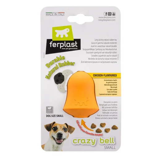 Игрушка - колокольчик Ferplast CRAZY BELL S для собак натуральная резина