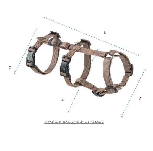 Шлейка Ferplast BRAVE SMALL коричневая нейлон