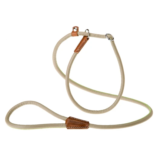 Поводок с удавкой Ferplast DERBY GС10/160 сизо-серый эко-кожа с нейлоновым шнуром