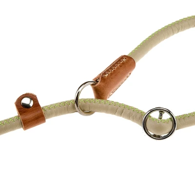 Поводок с удавкой Ferplast DERBY GС10/160 сизо-серый эко-кожа с нейлоновым шнуром