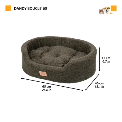 Лежак Ferplast DANDY 65 из мягкой ткани букле серый