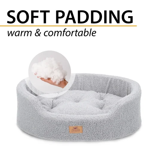 Лежак Ferplast DANDY 65 из мягкой ткани букле серый