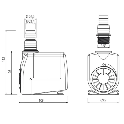 Помпа погружная для аквариума Newa Jet NJ3000 многофункциональная 3000 л/час