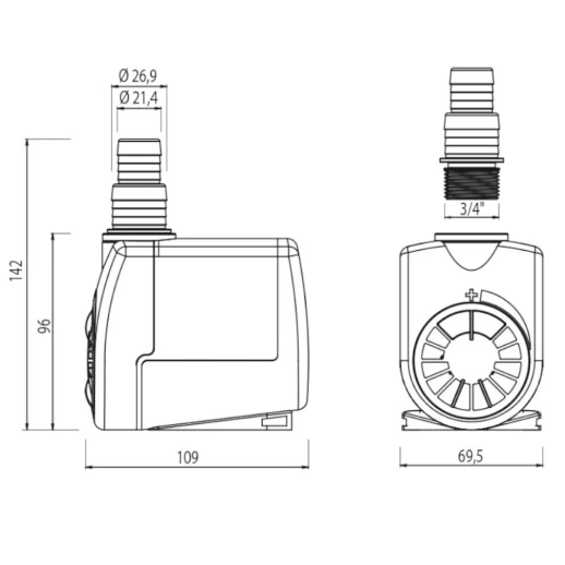 Помпа погружная для аквариума Newa Jet NJ3000 многофункциональная 3000 л/час