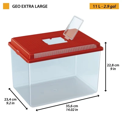 Пластиковая переноска-террариум для рыб и грызунов Ferplast GEO Extra Large с крышкой 11л