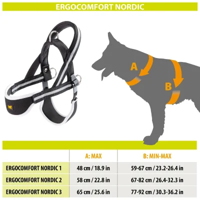 Шлейка Ferplast ERGOCOMFORT NORDIC 1 ездовая с микрорегулировкой