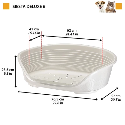 Лежак для собак Ferplast SIESTA DELUXE 6 пластиковый розовый