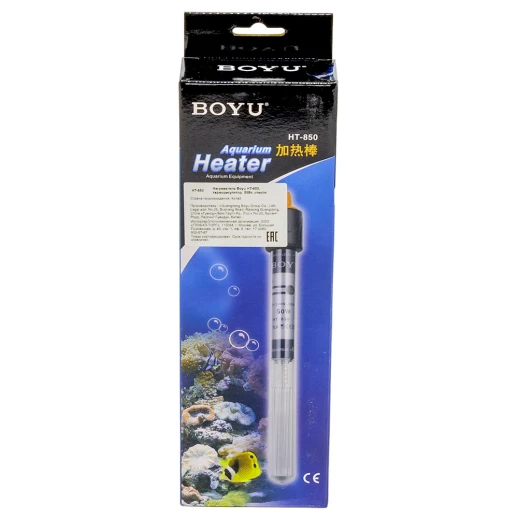 Нагреватель для аквариума Boyu HT-850 50 Вт, терморегулятор, стекло
