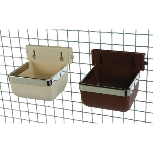 Поилка-кормушка навесная Olba 300 мл. с креплением