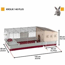 Клетка для кроликов с деревянным домиком Ferplast KROLIK 140 PLUS