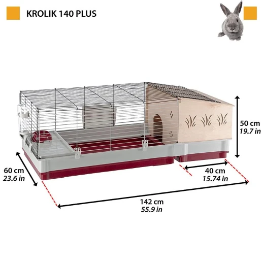 Клетка для кроликов Ferplast KROLIK 140 PLUS