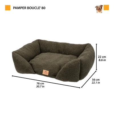 Лежак Ferplast PAMPER 80 из мягкой ткани букле серый