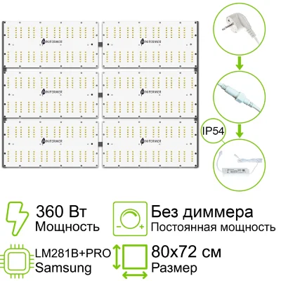 Комплект Quantum board 281B+pro 360 Вт (6х60)