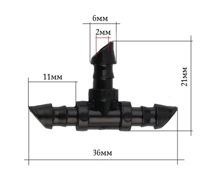 Тройник для микротрубок 6мм