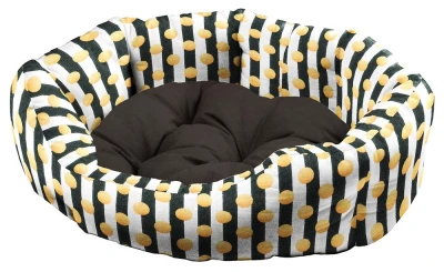 Подушка круглая с бортами Ferplast DOMINO 60 для собак Голубые джинсы