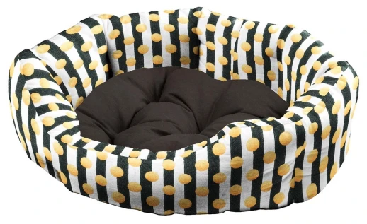 Подушка круглая с бортами Ferplast DOMINO 60 для собак Голубые джинсы