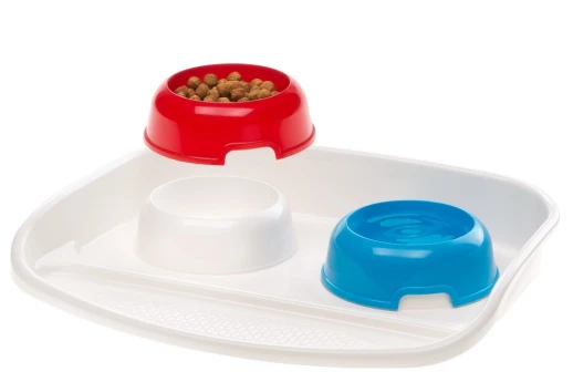Пластиковый поднос LINDO с мисками Ferplast PARTY 4 для кошек и собак
