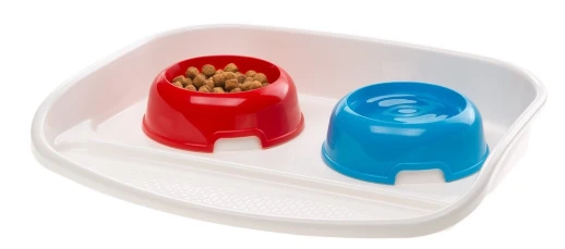 Пластиковый поднос LINDO с мисками Ferplast PARTY 4 для кошек и собак