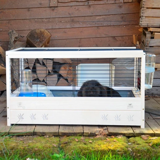 Клетка Ferplast ARENA 80 NERA для морских свинок и кроликов деревянная