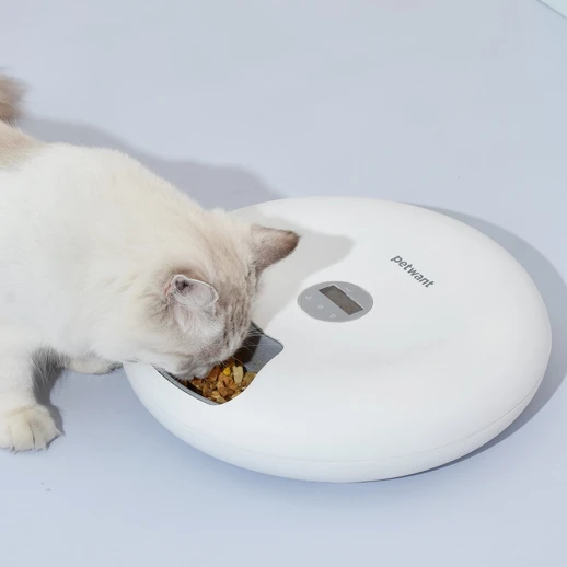 Автокормушка Petwant F6-LCD 6 секций, ж/к дисплей, белая