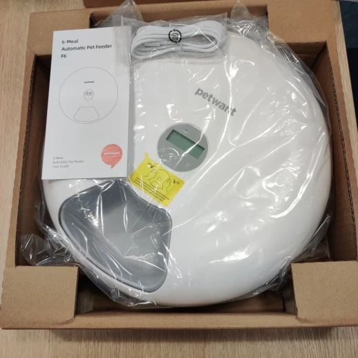 Автокормушка Petwant F6-LCD 6 секций, ж/к дисплей, белая