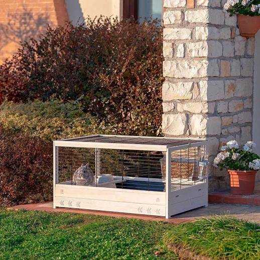 Клетка Ferplast ARENA 100 NERA для морских свинок и кроликов деревянная