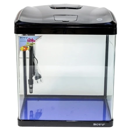 Аквариум Boyu EC-400 панорамный, 33 л, с фильтром и LED-лампой, черный
