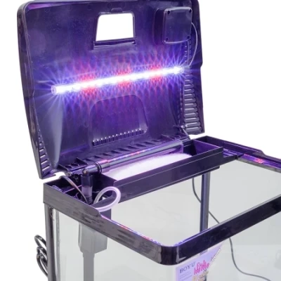 Аквариум Boyu EC-400 панорамный, 33 л, с фильтром и LED-лампой, черный