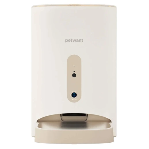 Автокормушка Petwant F11-C 4,5 л Wi-Fi для сухого корма с видеокамерой для кошек и собак, бежевая