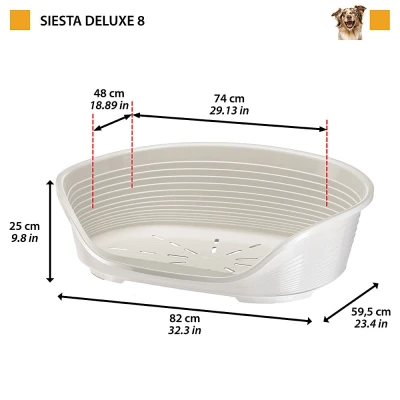 Лежак для собак Ferplast SIESTA DELUXE 8 пластиковый темно-серый