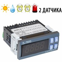 Терморегулятор LILYTECH ZL-7801D (темп + влажность + 2 таймера+сигнализация)