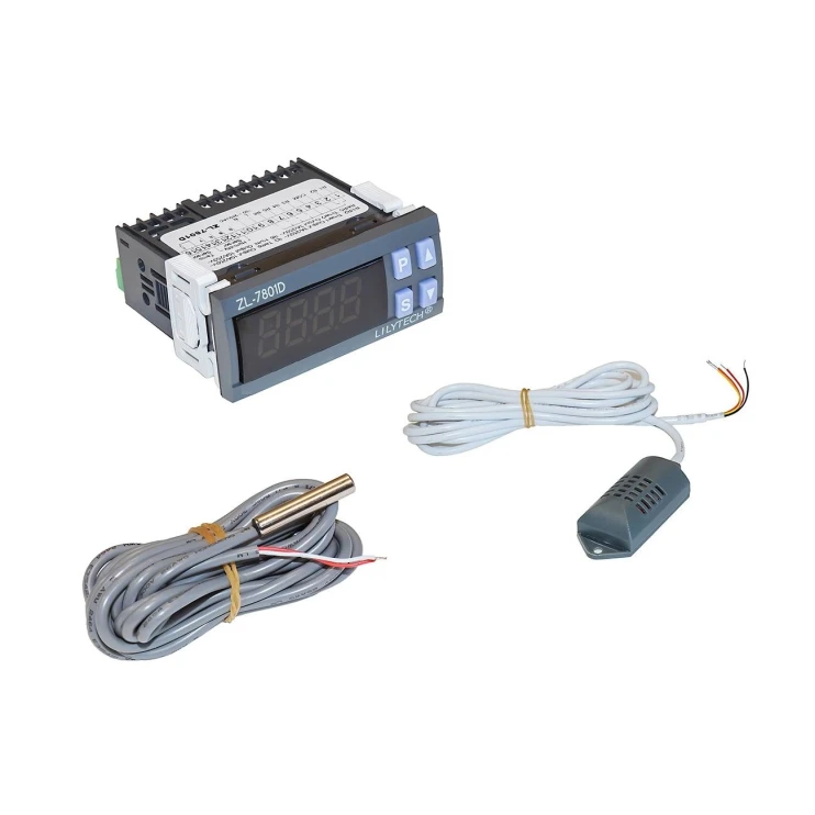 Терморегулятор Lilytech ZL-7801D темп + влажность + 2 таймера + сигнализация