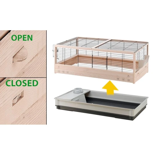 Клетка Ferplast ARENA 120 NERA для морских свинок и кроликов деревянная