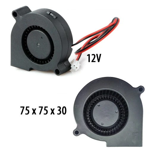 Вентилятор радиальный (центробежный) 75х75х30мм 12Вольт