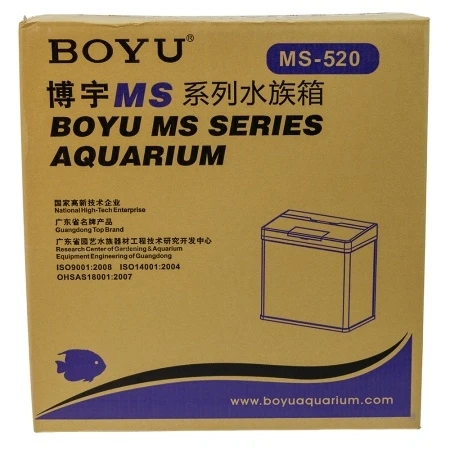 Аквариум Boyu MS-520 45 л с LED светильником и фильтром, белый