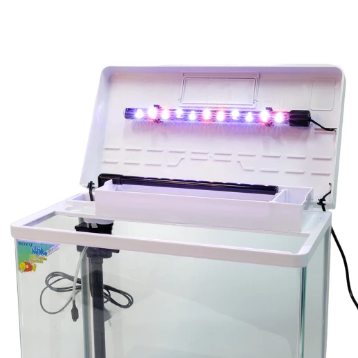 Аквариум Boyu MS-520 45 л с LED светильником и фильтром, белый