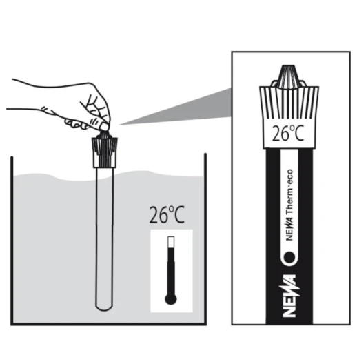 Нагреватель для воды аквариума Newa Therm Eco VTO200 220-240V 50Hz 200W с терморегулятором автоматический 100-300 л