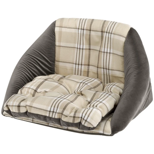 Домик-трансформер Ferplast EDINBURGH коричневый с двухсторонней подушкой