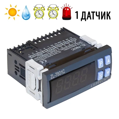 Контроллер Lilytech ZL-7801C темп + влажность + 2 таймера