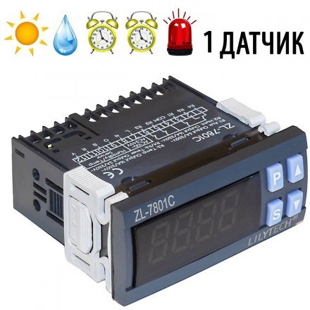 Терморегулятор LILYTECH ZL-7801C (темп + влажность + 2 таймера)