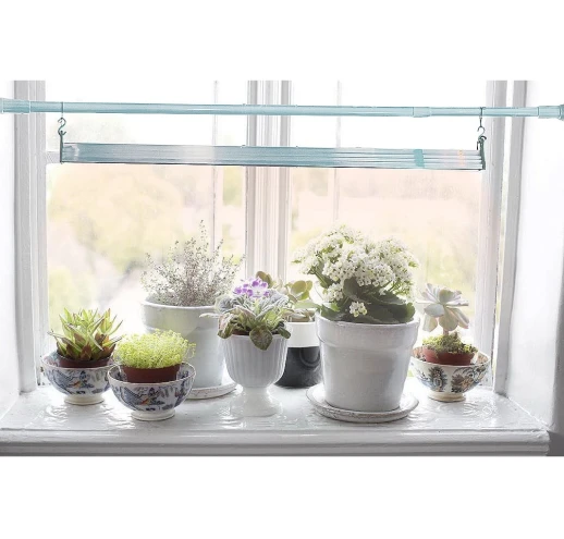 Штанга телескопическая распорная для крепления фитоламп на окно 110-200 см