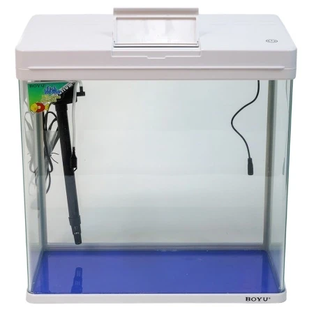 Аквариум Boyu MS-520M 45 л с сенсорным LED светильником и фильтром, белый