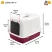Туалет для кошек Ferplast CLEAR CAT 10 закрытый угольный