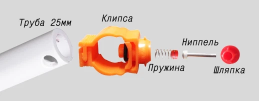 Ниппельная поилка НП7