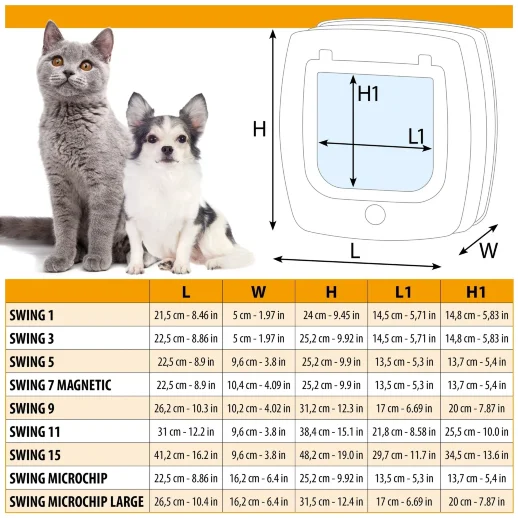 Дверка для животных Ferplast SWING 5 TUNNEL белая 22.5х25.2