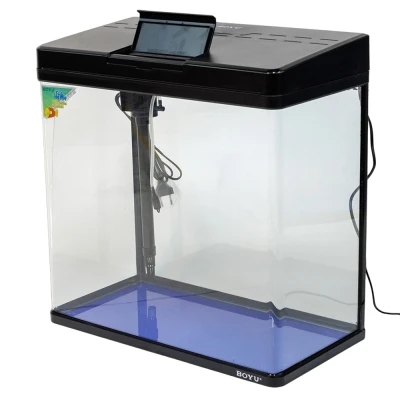 Аквариум Boyu MS-520 45 л с LED светильником и фильтром, черный