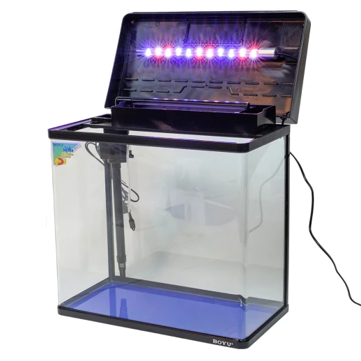 Аквариум Boyu MS-520 45 л с LED светильником и фильтром, черный