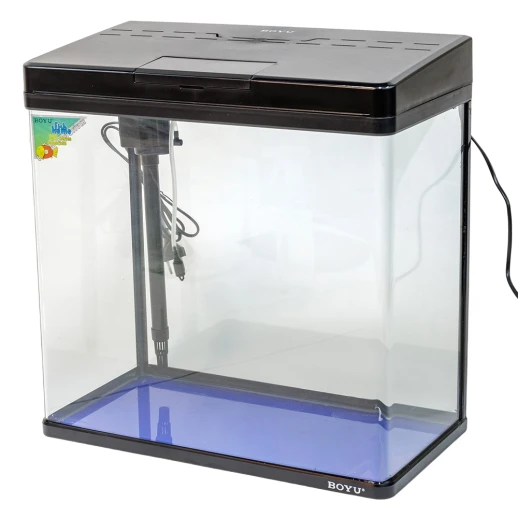 Аквариум Boyu MS-520 45 л с LED светильником и фильтром, черный