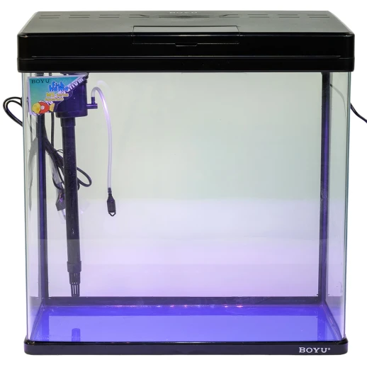 Аквариум Boyu MS-520 45 л с LED светильником и фильтром, черный