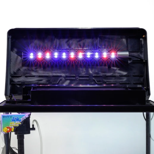 Аквариум Boyu MS-520 45 л с LED светильником и фильтром, черный